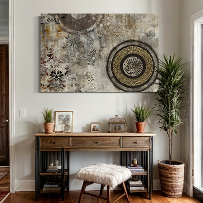 Ayat al Kursi mixed media modern Islamic wall art print